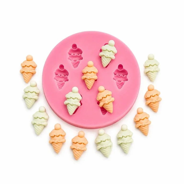 Mini Mini Ice Cream Cone Silicone Mold for Candle, Soap and Resin 1740