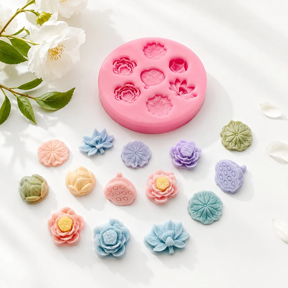 3D Mini Lotus Silicone Mold | 1743 | BK Silicone - Image 3