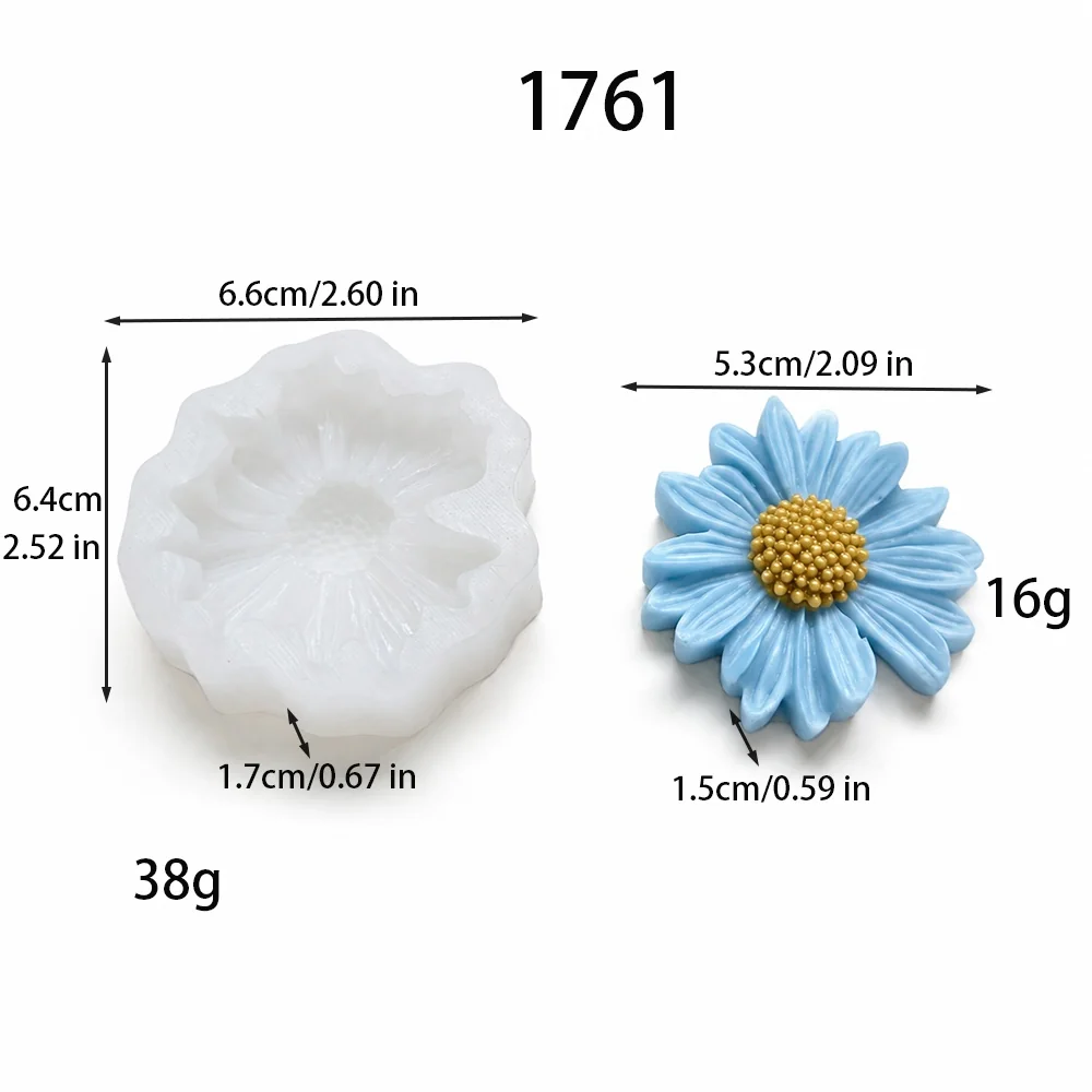 1761 — Форма ромашки и цветочная отливка, размеры