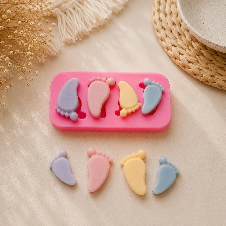 Flexible Baby Foot Silicone Mold for Candle Making 1762