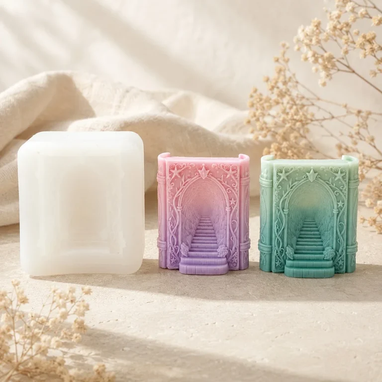 Decorative with Star Silicone Candle Making Mold 1764