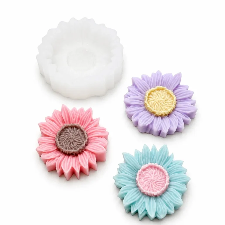 Floral Sunflower Silicone Mold for Candle Making | Atacado B2B OEM | SKU 1778