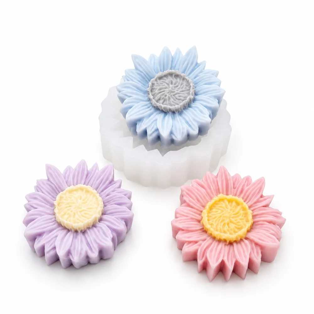 Floral Sunflower Silicone Candle Mold | 1778 | BK Silicone - Image 3