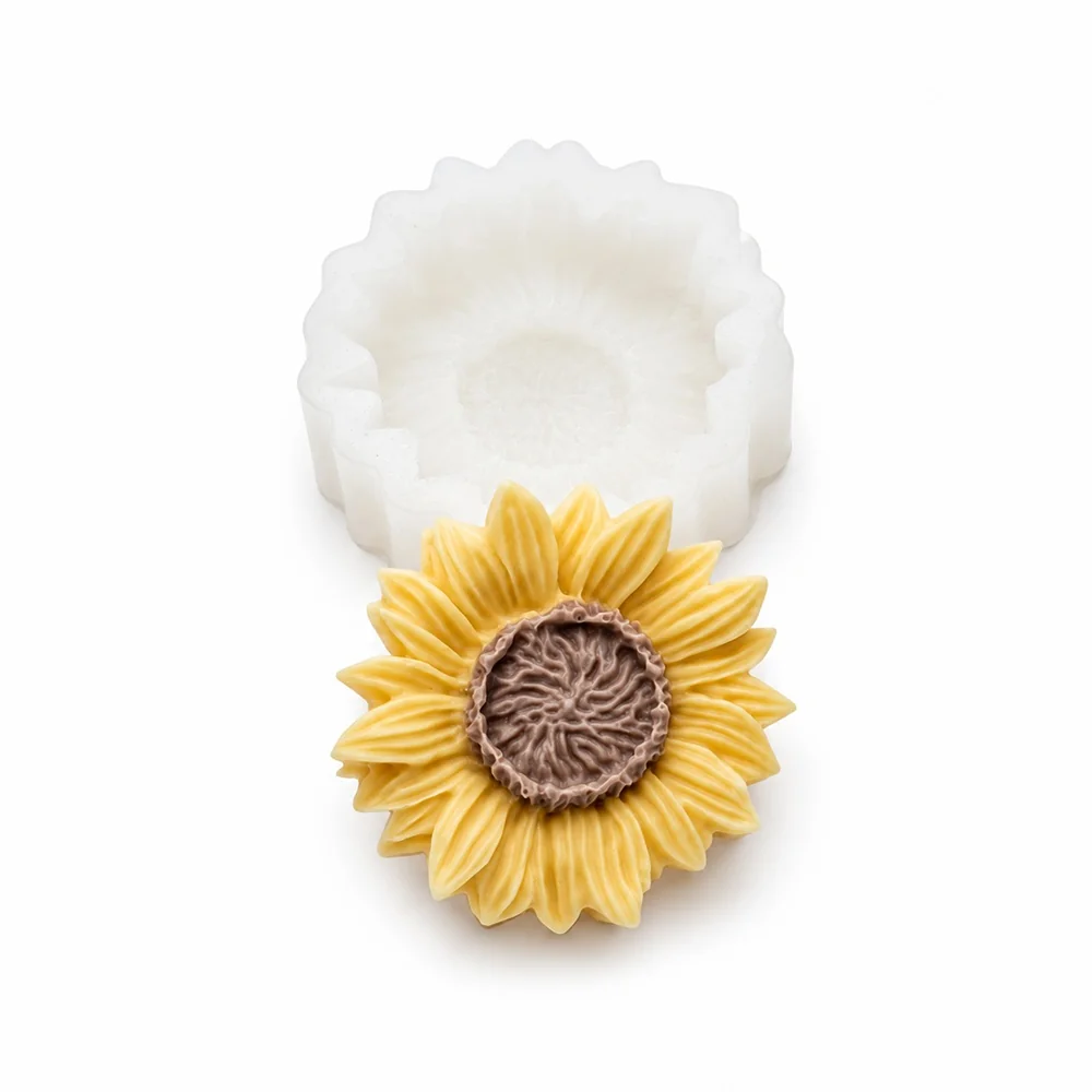 Floral Sunflower Silicone Candle Mold | 1778 | BK Silicone - Image 4