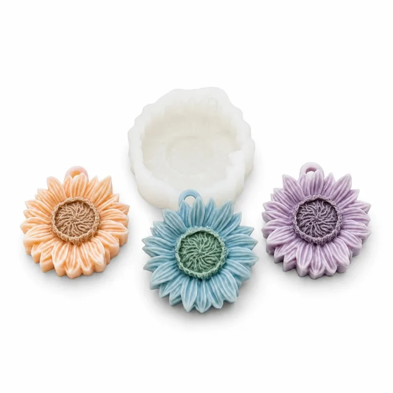 3D Flower Pendant Silicone Mold for Candle, Soap and Resin | Atacado B2B OEM | SKU 1779