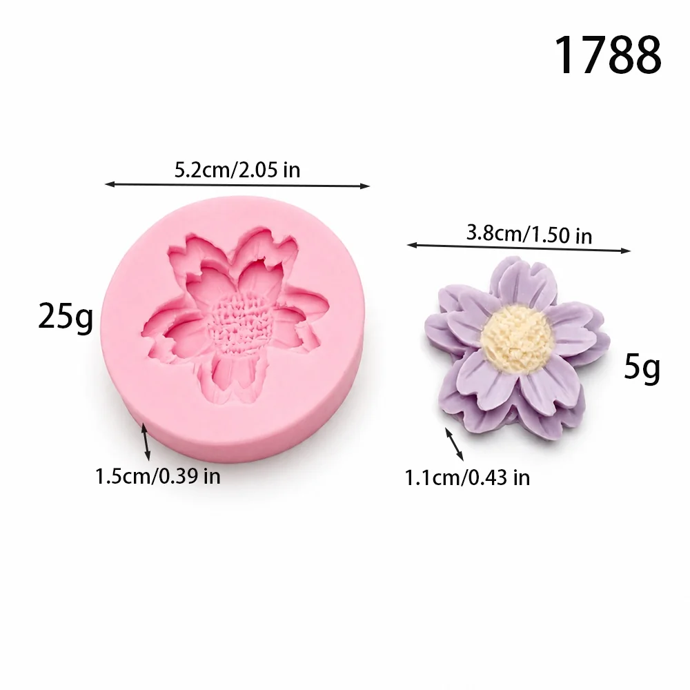 3D Flower Silicone Candle Mold | 1788 | BK Silicone