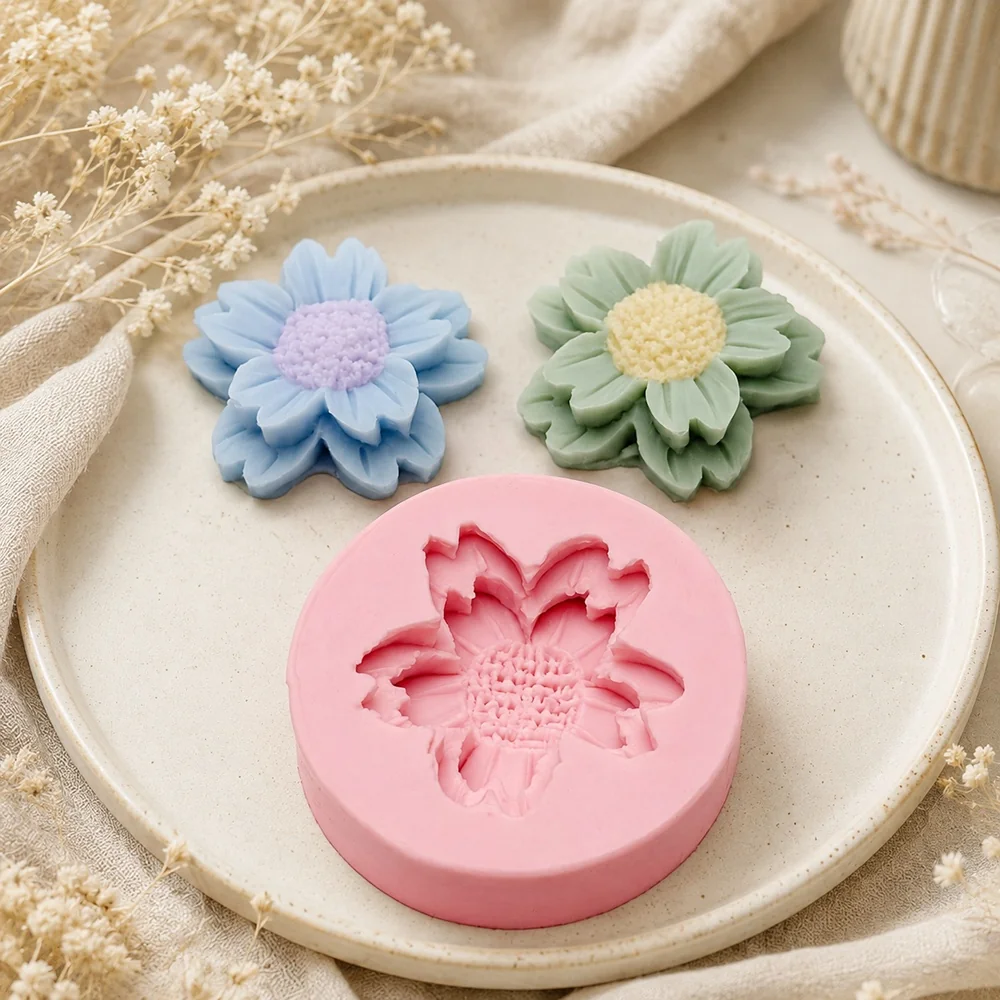 3D Flower Silicone Candle Mold | 1788 | BK Silicone - Image 3