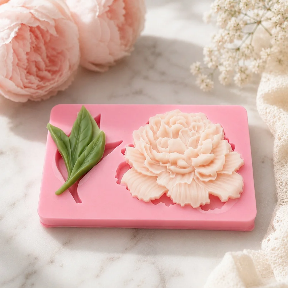Peony Silicone Mold for Candle Casting | 1793 | BK Silicone - Image 4