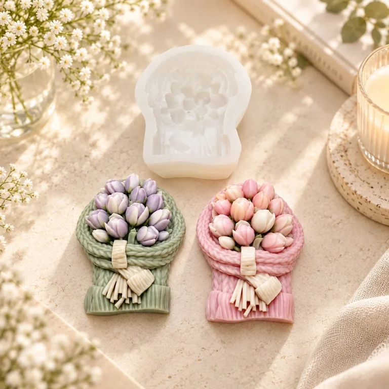 3D Tulip Flower Basket Silicone Mold | Atacado B2B OEM | SKU 1796