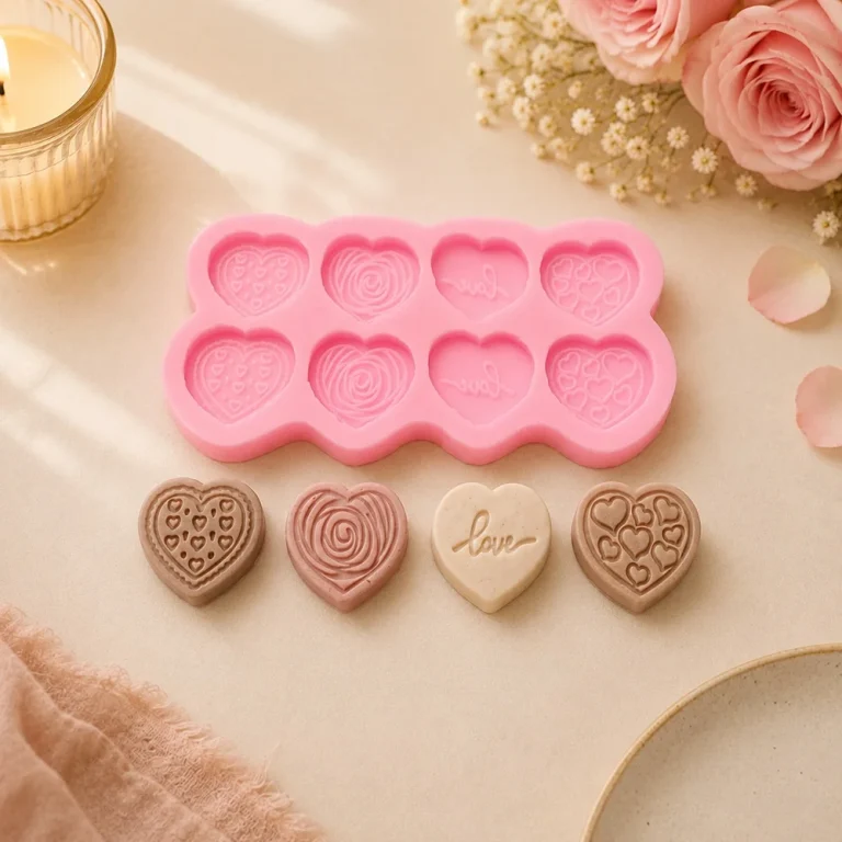 3D Heart Silicone Candle Mold 1819