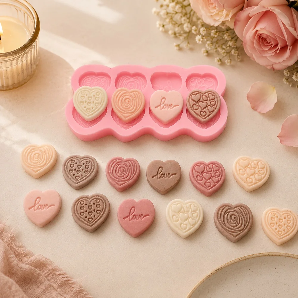 3D Heart Silicone Candle Mold | 1819 | BK Silicone - Image 3