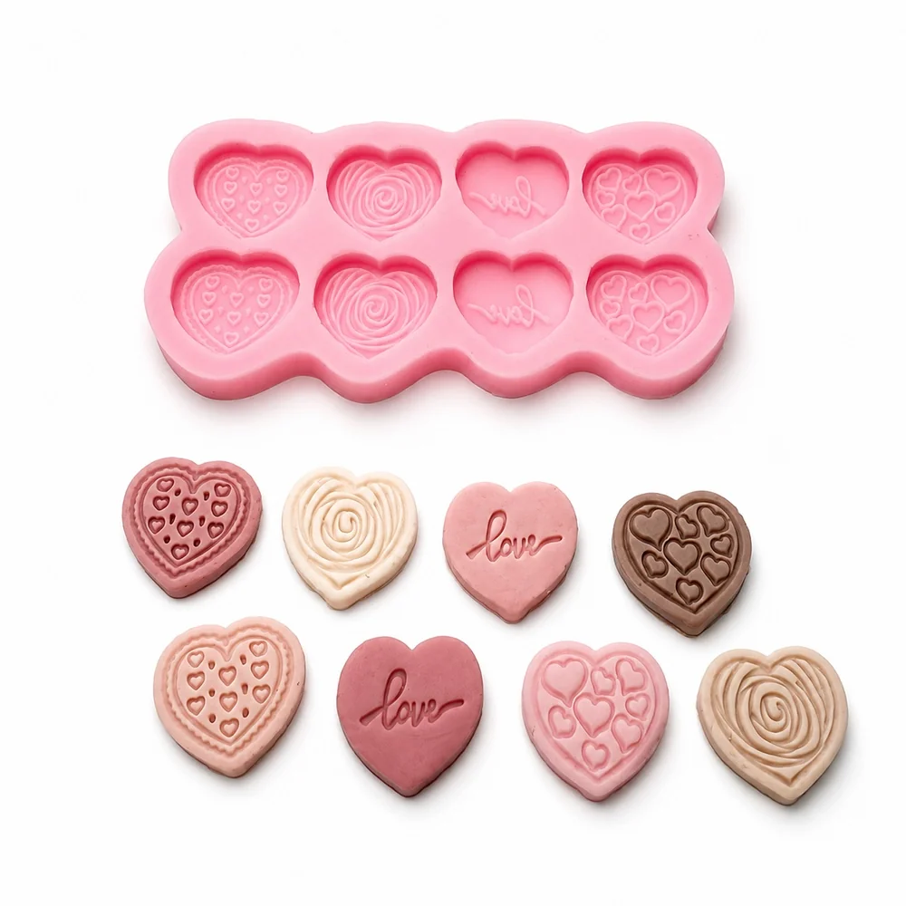 3D Heart Silicone Candle Mold | 1819 | BK Silicone - Image 4