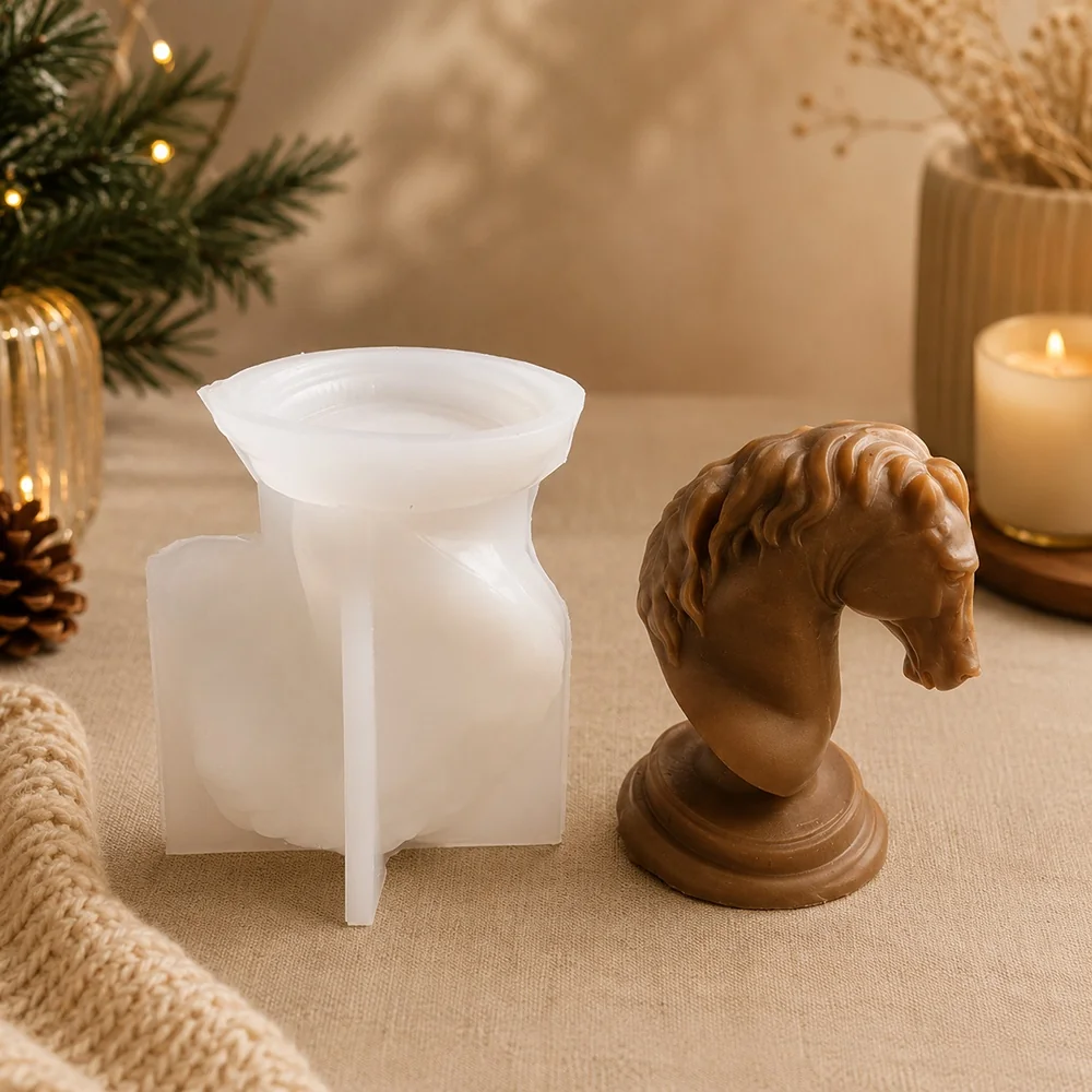 Horse Head Silicone Mold for DIY Candle Making 8217 mold in production at BK Silicone workshop