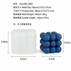 Bubble Cube Silicone Candle Mold | 8395 | BK Silicone