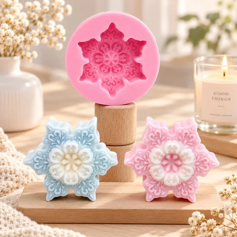 Snowflake Silicone Mold for DIY Candle Making｜B2B卸売・OEM対応｜SKU AV008