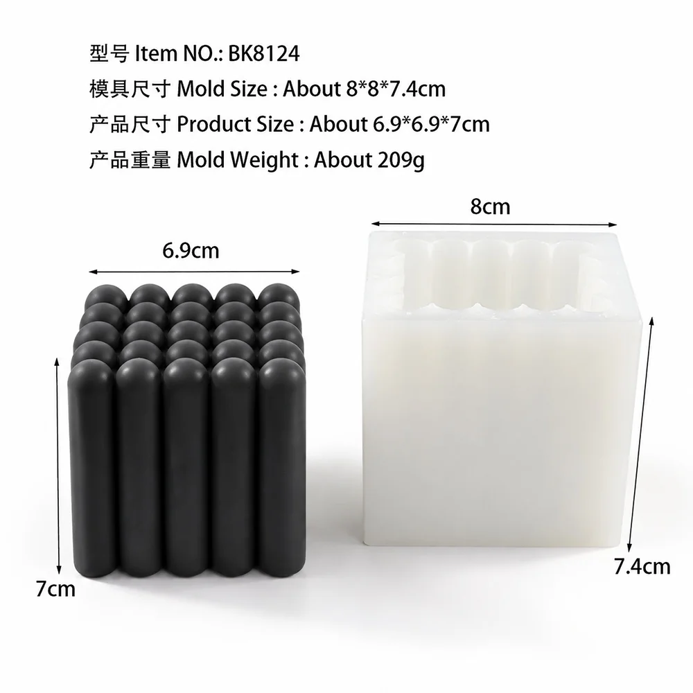 BK8124 Silikon-Kerzenformen