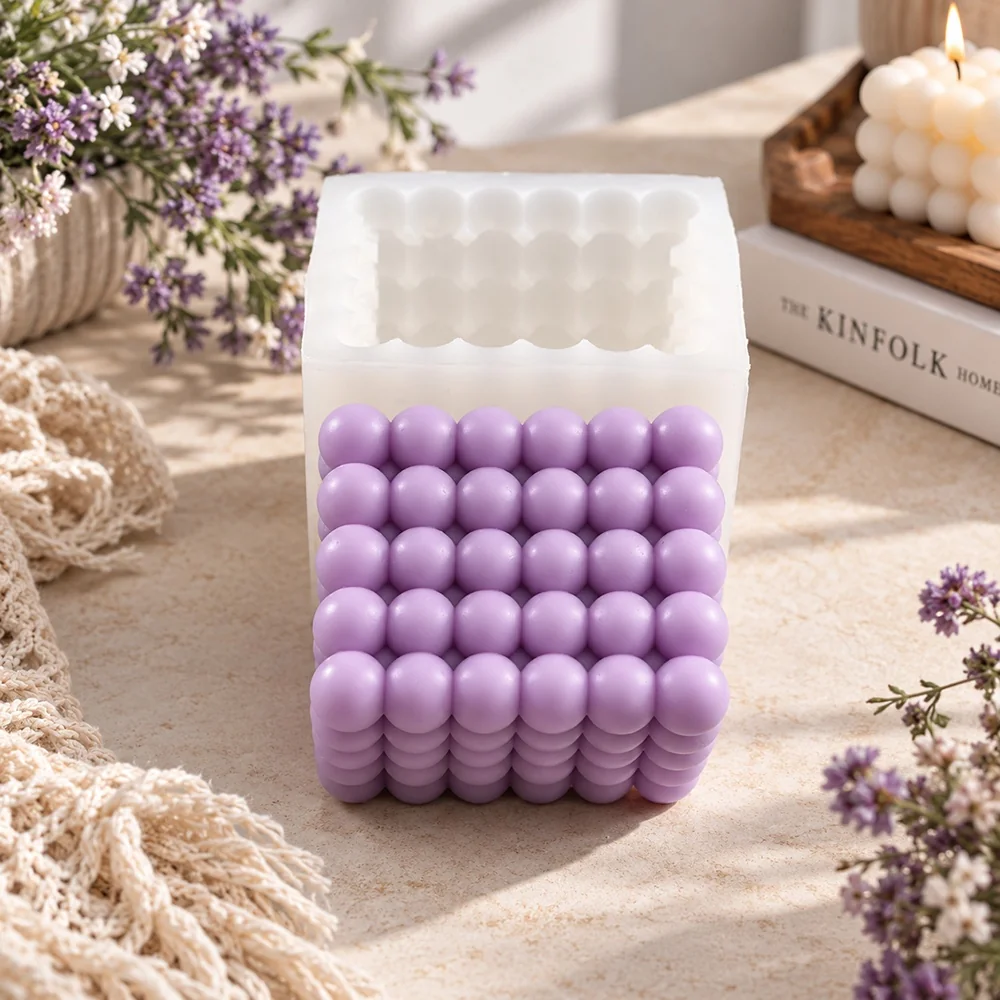 Bubble Cube Silicone Candle Mold | BK8142 | BK Silicone - Image 4