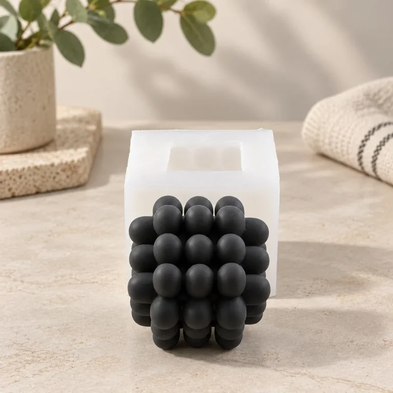 3D Bubble Cube Silicone Candle Mold | BK8148 | BK Silicone