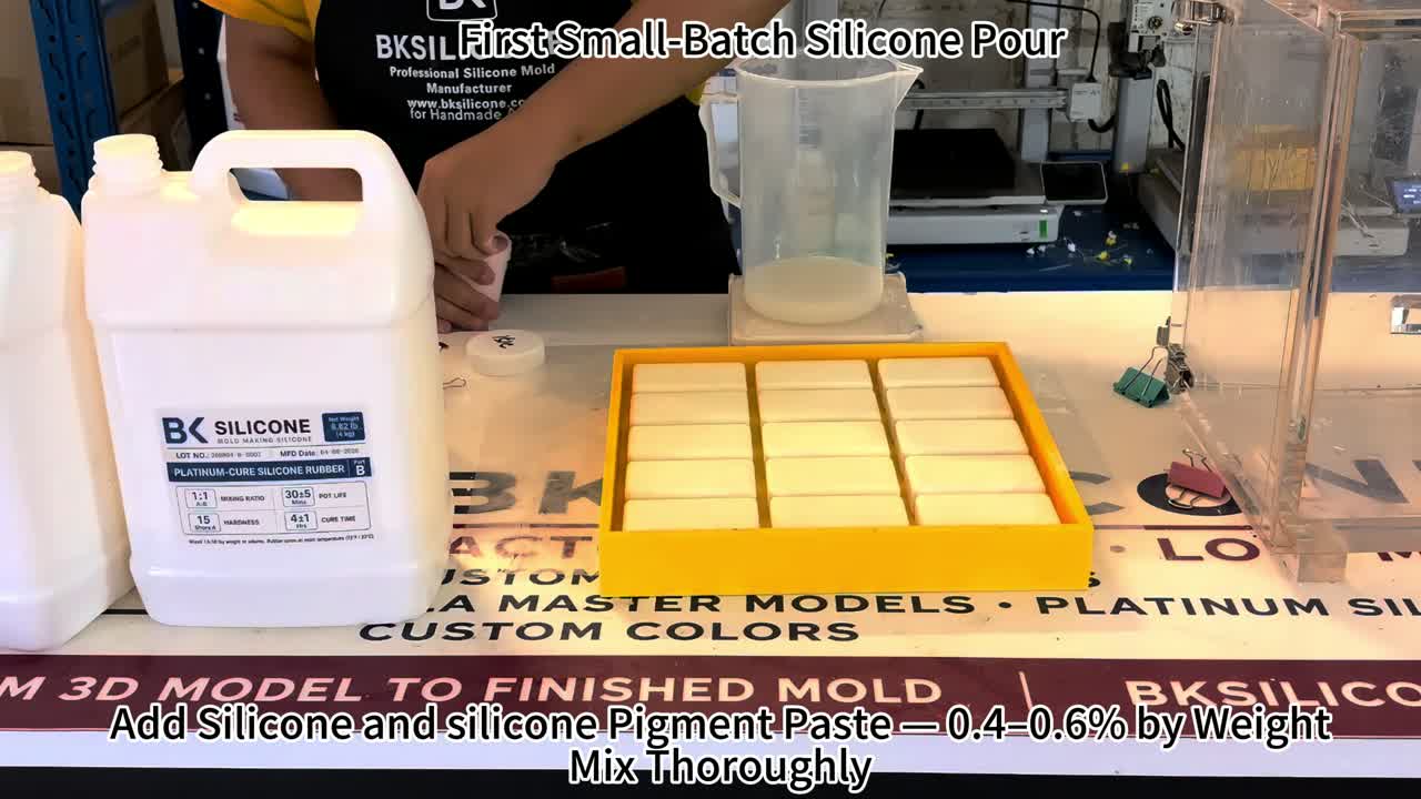 Process preparation in the BKSILICONE 0906 silicone mold making video