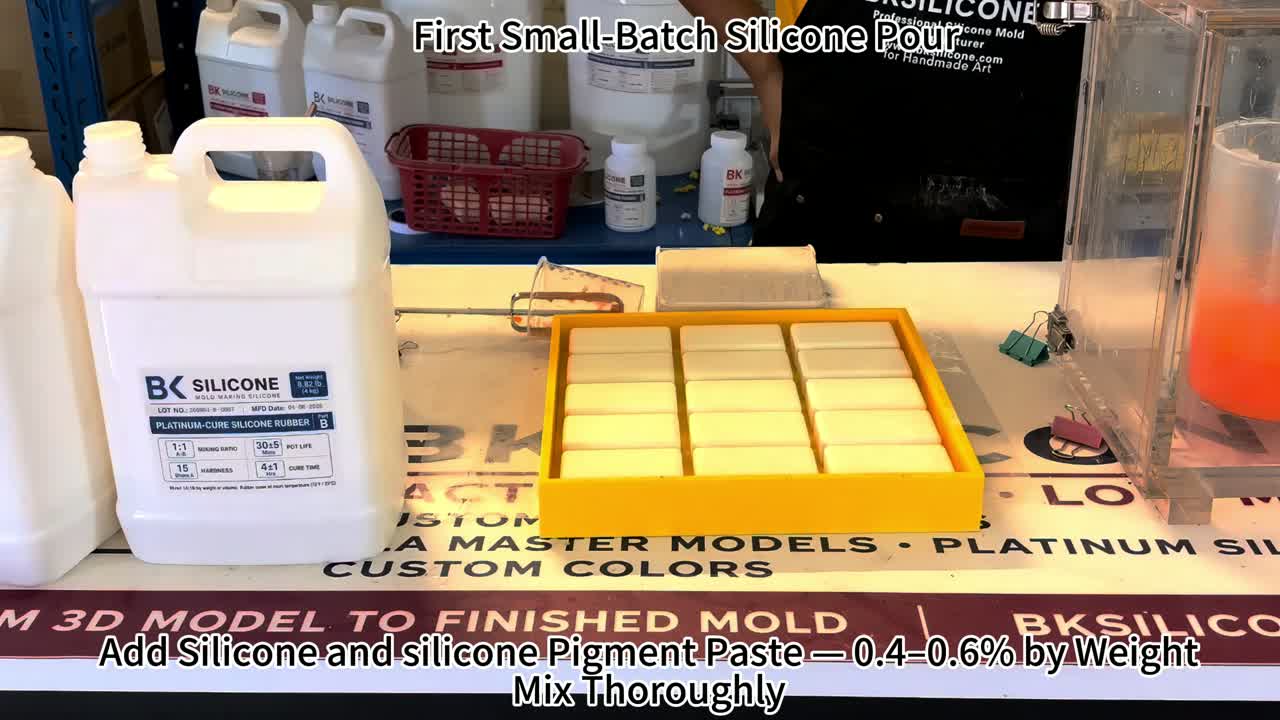 First small-batch silicone pour in the BKSILICONE custom mold project