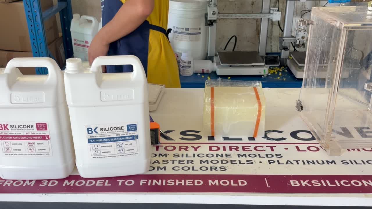 Resin Casting in a BKSILICONE custom silicone mold project